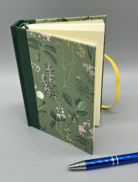 Notizbuch stehend Stift Blumen grün